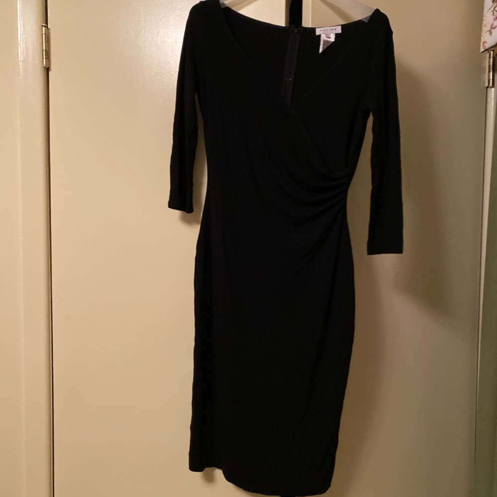 Y2K CELINE long sleeve black dress